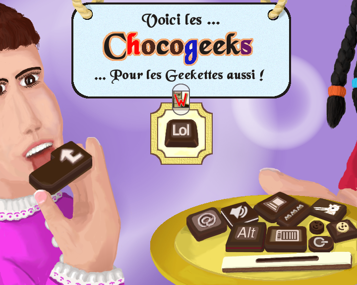 Étalage de chocolats pour Geeks