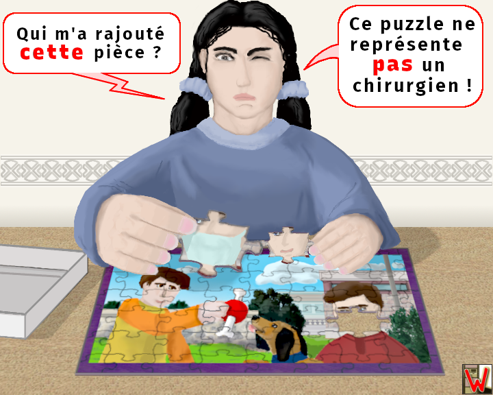 Pièce de puzzle incongrue